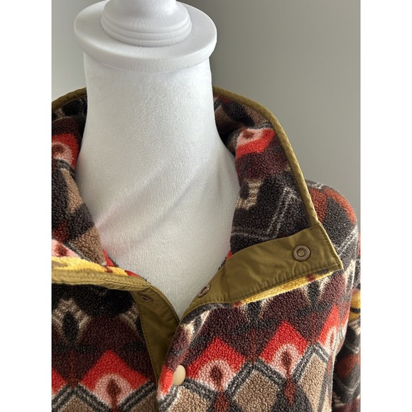 Patagonia Synchilla Snap-T Fleece Pullover Companions Big Logwood Brown S - Picture 3 of 5